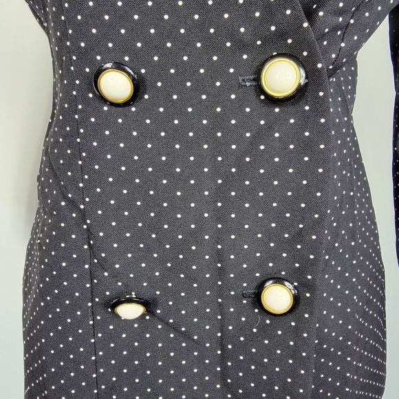 Greg Michael Vintage Women's Size 6 Polka Dot Blazer 4 Buttons - Picture 7 of 11